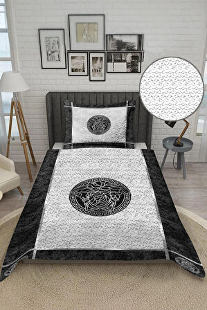 Parlak Kadife Kumaş Kapitoneli Tek Kişilik Yatak Örtüsü Seti (2 Parça) TKY0003