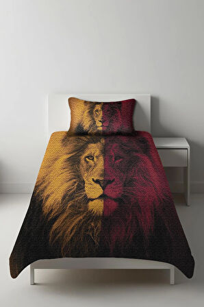 Parlak Kadife Kumaş Tek Kişilik Çocuk Yatak Örtüsü Seti (2 Parça) TKY0013