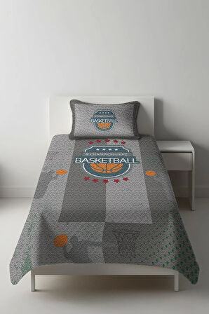 Parlak Kadife Kumaş Tek Kişilik Çocuk Yatak Örtüsü Seti (2 Parça) TKY0015