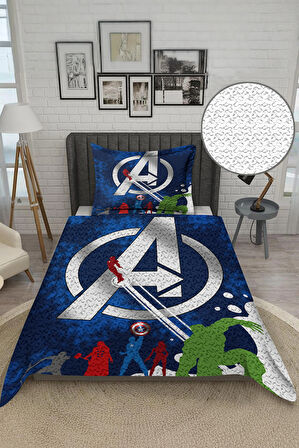 Parlak Kadife Kumaş Tek Kişilik Çocuk Yatak Örtüsü Seti (2 Parça) TKY0016