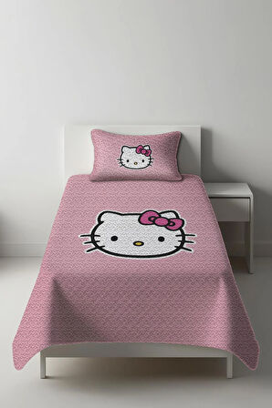 Parlak Kadife Kumaş Tek Kişilik Çocuk Yatak Örtüsü Seti (2 Parça) TKY0020