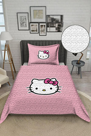 Parlak Kadife Kumaş Tek Kişilik Çocuk Yatak Örtüsü Seti (2 Parça) TKY0020