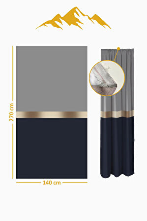 Parlak Saten Mikro Kumaş Çift Kanat Fon Perde Takımı PRD0001