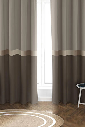 Parlak Saten Mikro Kumaş Çift Kanat Fon Perde Takımı PRD0002