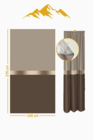 Parlak Saten Mikro Kumaş Çift Kanat Fon Perde Takımı PRD0002