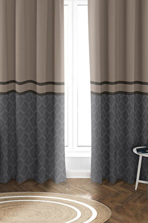 Parlak Saten Mikro Kumaş Çift Kanat Fon Perde Takımı PRD0006