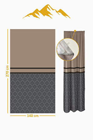 Parlak Saten Mikro Kumaş Çift Kanat Fon Perde Takımı PRD0006