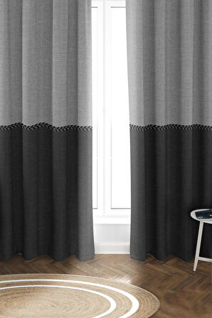 Parlak Saten Mikro Kumaş Çift Kanat Fon Perde Takımı PRD0007