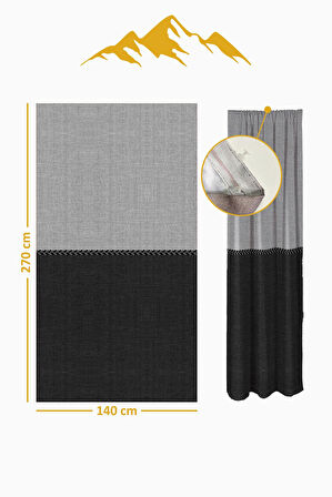 Parlak Saten Mikro Kumaş Çift Kanat Fon Perde Takımı PRD0007