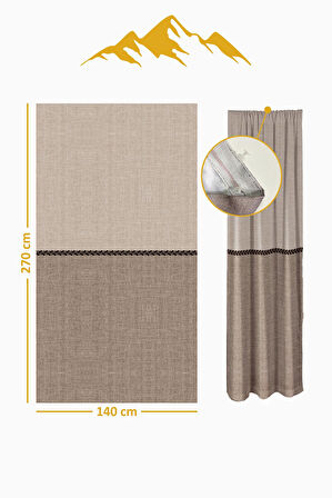 Parlak Saten Mikro Kumaş Çift Kanat Fon Perde Takımı PRD0008