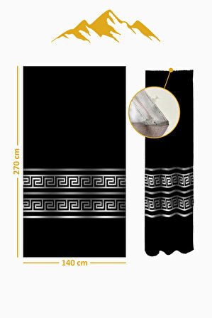 Parlak Saten Mikro Kumaş Çift Kanat Fon Perde Takımı PRD0012