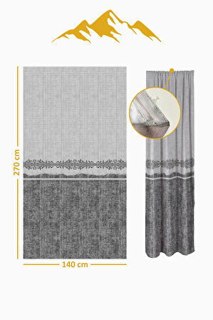 Parlak Saten Mikro Kumaş Çift Kanat Fon Perde Takımı PRD0015