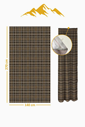 Parlak Saten Mikro Kumaş Çift Kanat Fon Perde Takımı PRD0016