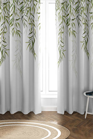 Parlak Saten Mikro Kumaş Çift Kanat Fon Perde Takımı PRD0021