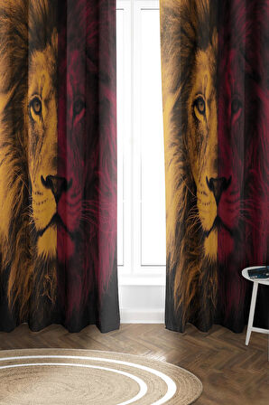 Parlak Saten Mikro Kumaş Çift Kanat Çocuk Odası Fon Perde Takımı PRD0028