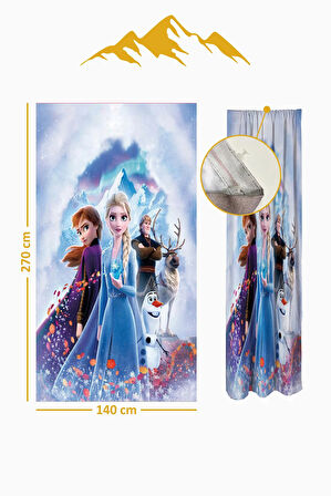 Parlak Saten Mikro Kumaş Çift Kanat Çocuk Odası Fon Perde Takımı PRD0048