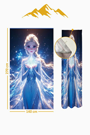 Parlak Saten Mikro Kumaş Çift Kanat Çocuk Odası Fon Perde Takımı PRD0049