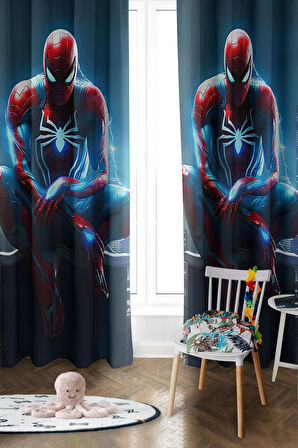 Parlak Saten Mikro Kumaş Çift Kanat Çocuk Odası Fon Perde Takımı PRD0050