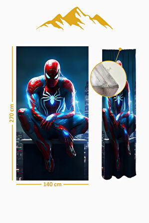 Parlak Saten Mikro Kumaş Çift Kanat Çocuk Odası Fon Perde Takımı PRD0050