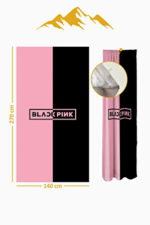 Parlak Saten Mikro Kumaş Çift Kanat Çocuk Odası Fon Perde Takımı PRD0052