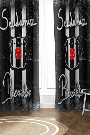 Parlak Saten Mikro Kumaş Çift Kanat Çocuk Odası Fon Perde Takımı PRD0056