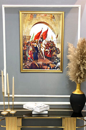 Dijital Kumaş Baskılı Dekoratif Çerçeveli Tablo TBL0001