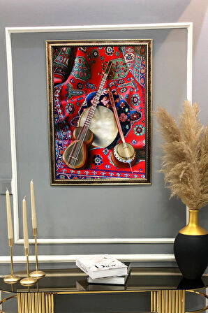 Dijital Kumaş Baskılı Dekoratif Çerçeveli Tablo TBL0009