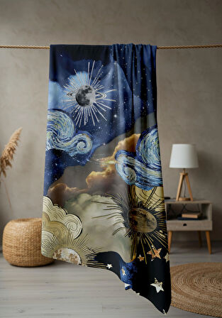 Dijital Baskı Plaj Deniz Havlusu Modern Desenli Peştamal (80X160 cm) HVL0057