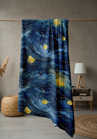 Dijital Baskı Plaj Deniz Havlusu Modern Desenli Peştamal (80X160 cm) HVL0058