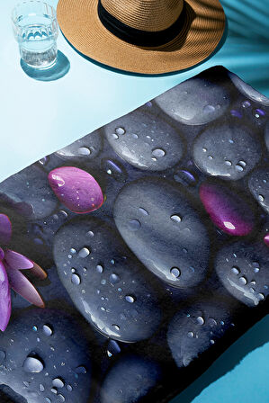 Dijital Baskı Plaj Deniz Havlusu Modern Desenli Peştamal (80X160 cm) HVL0059