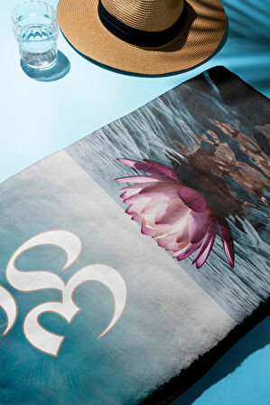 Dijital Baskı Plaj Deniz Havlusu Modern Desenli Peştamal (80X160 cm) HVL0061