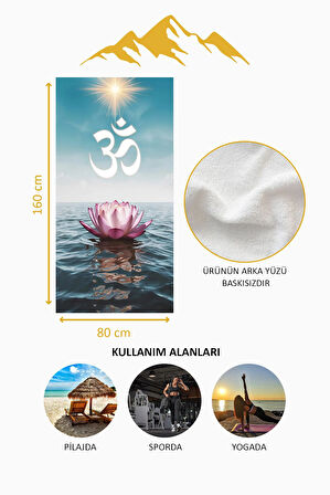 Dijital Baskı Plaj Deniz Havlusu Modern Desenli Peştamal (80X160 cm) HVL0061