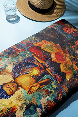 Dijital Baskı Plaj Deniz Havlusu Modern Desenli Peştamal (80X160 cm) HVL0062