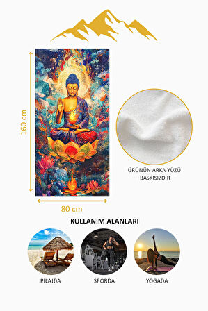 Dijital Baskı Plaj Deniz Havlusu Modern Desenli Peştamal (80X160 cm) HVL0062