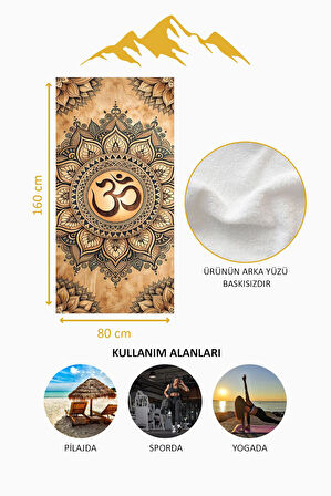 Dijital Baskı Plaj Deniz Havlusu Modern Desenli Peştamal (80X160 cm) HVL0063