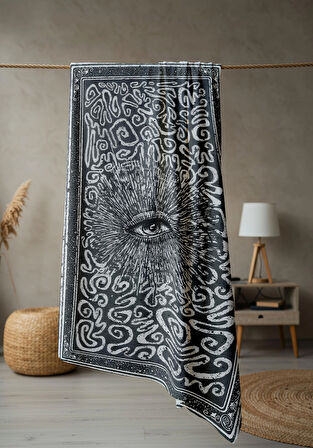 Dijital Baskı Plaj Deniz Havlusu Modern Desenli Peştamal (80X160 cm) HVL0065