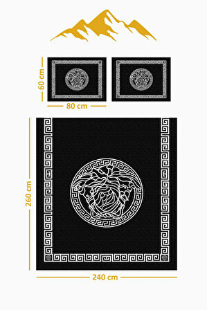 Parlak Kadife Kumaş Kapitoneli Çift Kişilik Yatak Örtüsü Seti (3 Parça) CKY0012