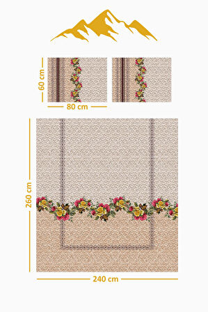 Parlak Kadife Kumaş Kapitoneli Çift Kişilik Yatak Örtüsü Seti (3 Parça) CKY0017