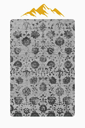 Parlak Kadife Kumaş VINTAGE Dijital Baskı Dot Kaymaz Tabanlı Halı H0825