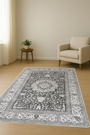 Parlak Kadife Kumaş Dijital Baskı Klasik Desenli Dot Kaymaz Tabanlı Halı H0828