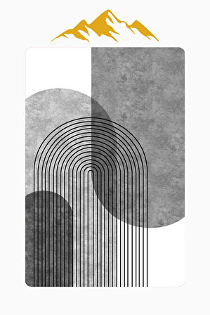 MODERN Desenli Süngerli Kaymaz Dot Taban Dijital Baskı Halı H0824