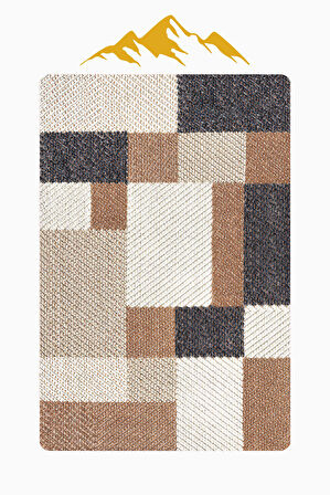 Parlak Kadife Kumaş Dijital Baskı Modern Desenli Dot Kaymaz Tabanlı Halı H1072