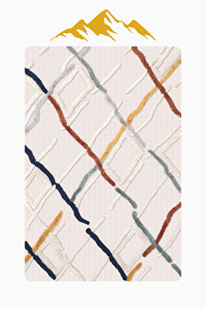 Parlak Kadife Kumaş Dijital Baskı Modern Desenli Dot Kaymaz Tabanlı Halı H1074