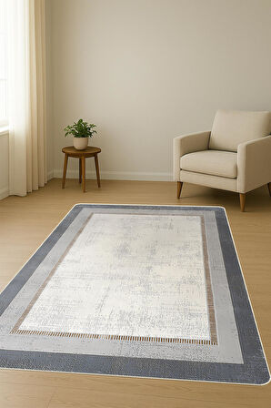 Parlak Kadife Kumaş Dijital Baskı Modern Desenli Dot Kaymaz Tabanlı Halı H1075