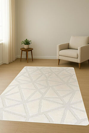 Parlak Kadife Kumaş Dijital Baskı Modern Desenli Dot Kaymaz Tabanlı Halı H1076