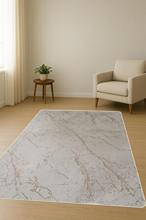 Parlak Kadife Kumaş Dijital Baskı Modern Desenli Dot Kaymaz Tabanlı Halı H1077