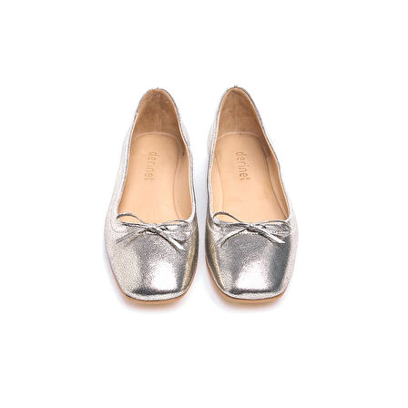 Hakiki Deri Fiyonklu Bantlı Kadın Babet