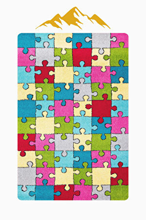  Parlak Kadife Kumaş Dijital Baskı Dot Kaymaz Tabanlı Çocuk ve Genç Odası Halısı H1136