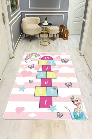  Parlak Kadife Kumaş Dijital Baskı Dot Kaymaz Tabanlı Çocuk ve Genç Odası Halısı H0971