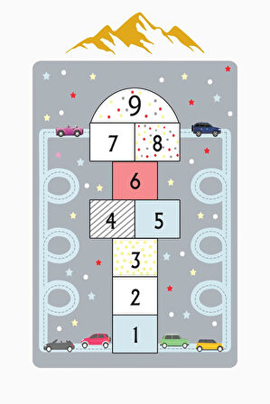  Parlak Kadife Kumaş Dijital Baskı Dot Kaymaz Tabanlı Çocuk ve Genç Odası Halısı H0751